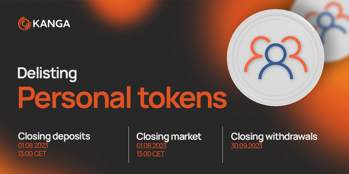 Attention - delisting of personal tokens!